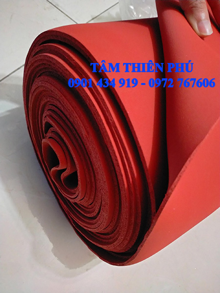 Gioăng silicone xốp đỏ 5mm